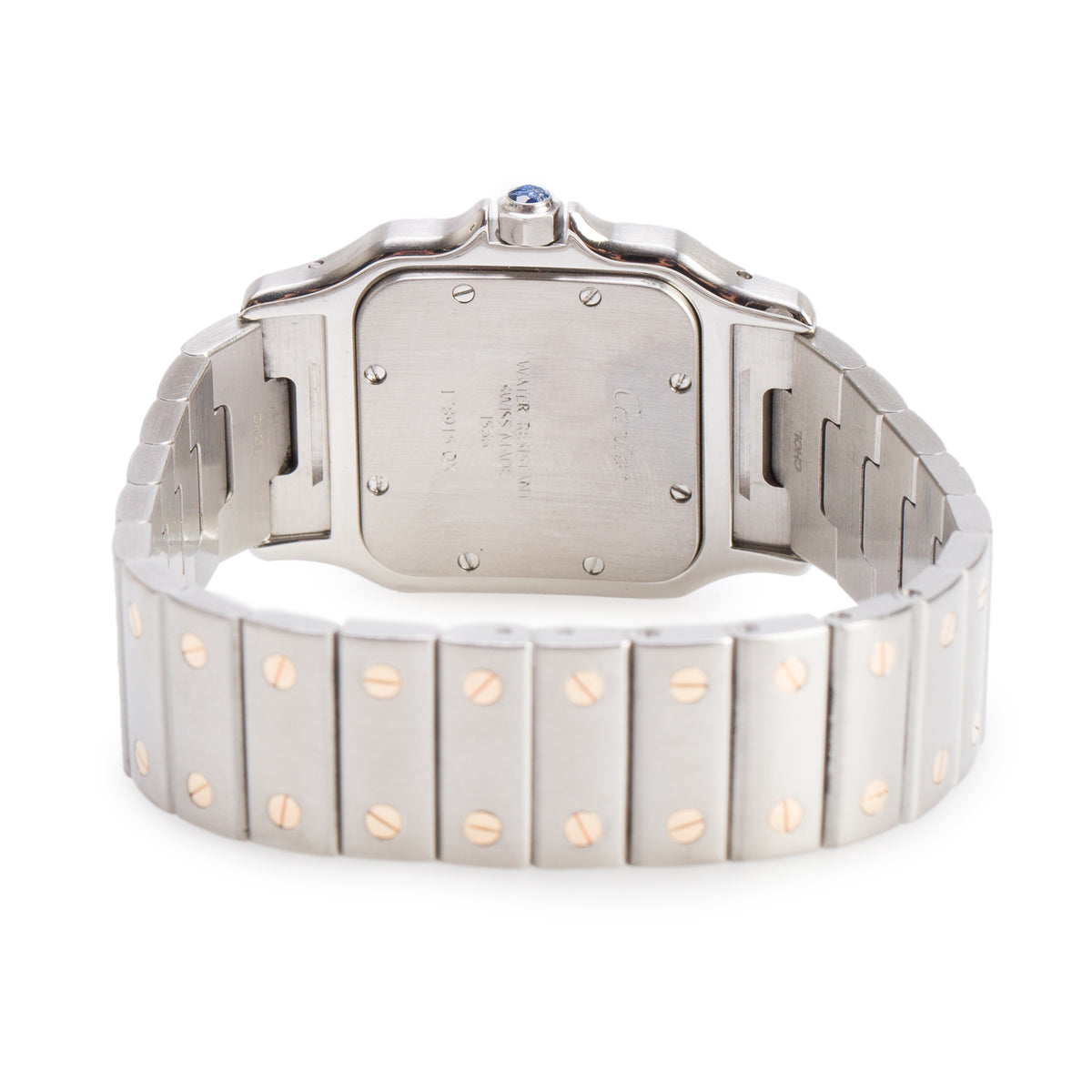 Cartier Stainless Steel & 18k Yellow Gold Santos Galbee Quartz Watch 1566 w/ Box & Papers