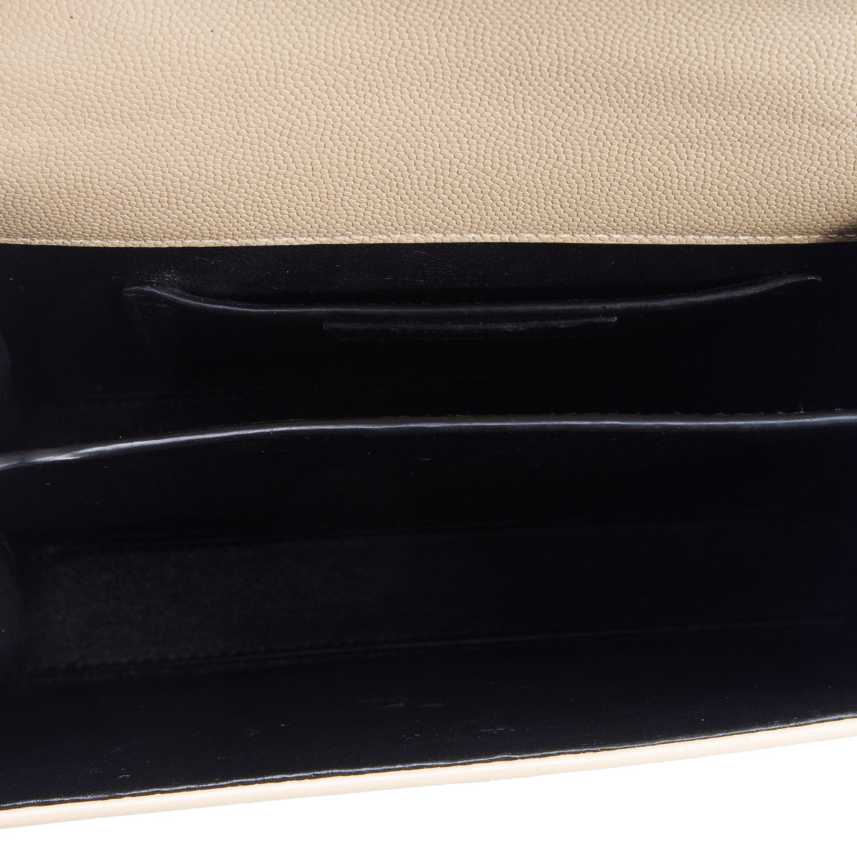 Saint Laurent 2020 Beige Grain de Poudre Mini Classic Monogram Cassandra Top Handle w/ Strap
