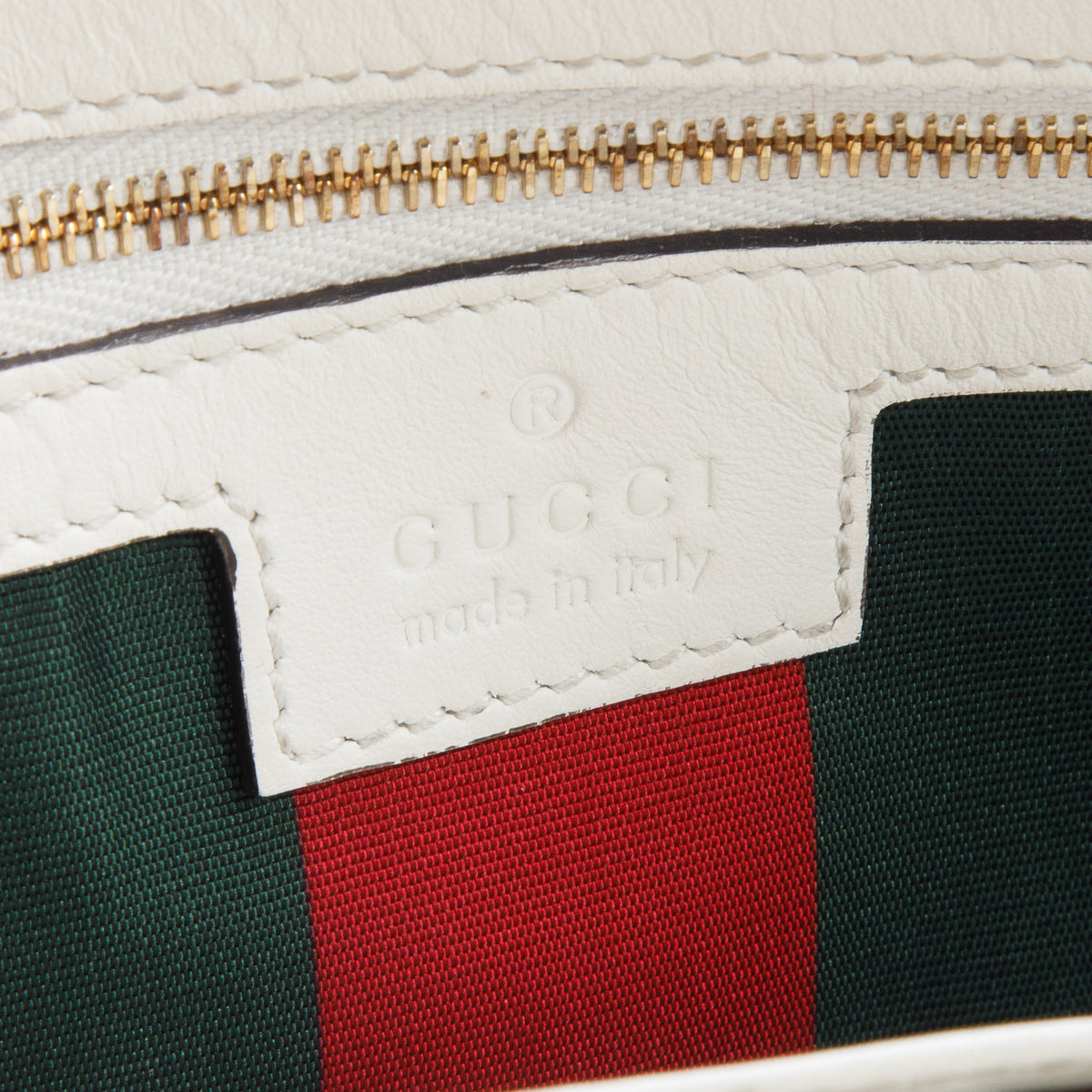 Gucci White GG Emblem Monogram Wallet w/ Strap