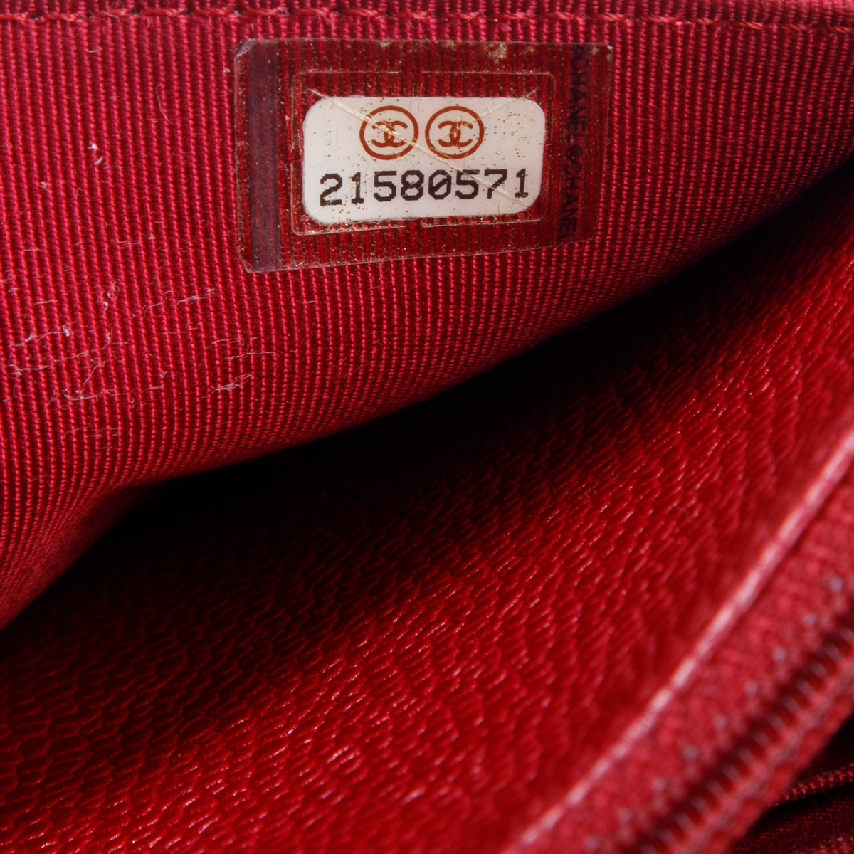 Chanel Red Quilted Caviar Classic Wallet on Chain