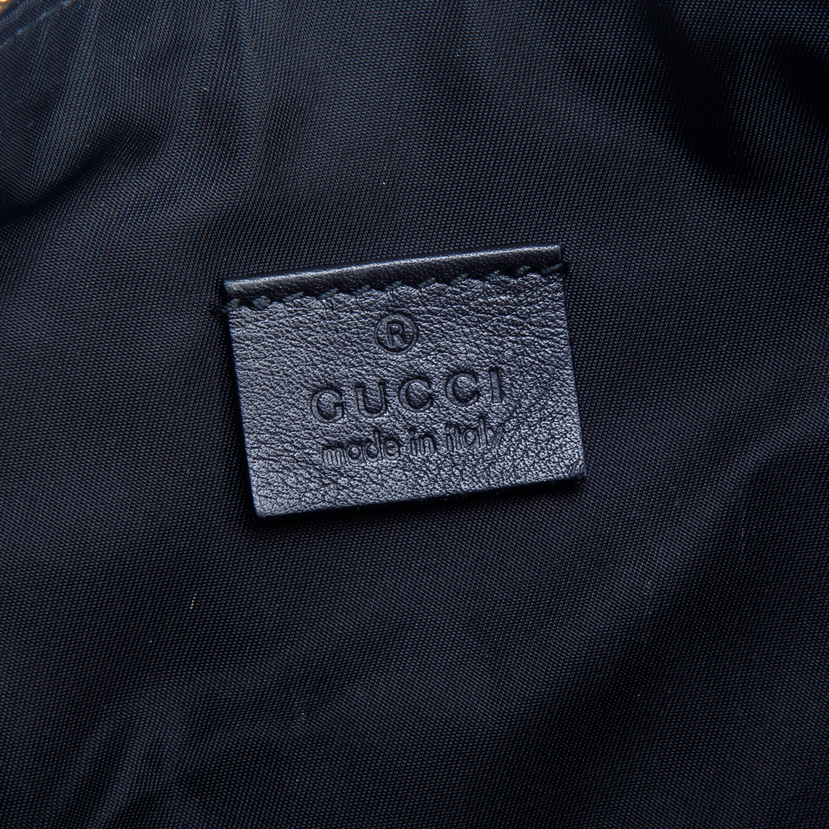 Gucci Navy/Gold GG Supreme Coated Canvas Pochette w/ Box