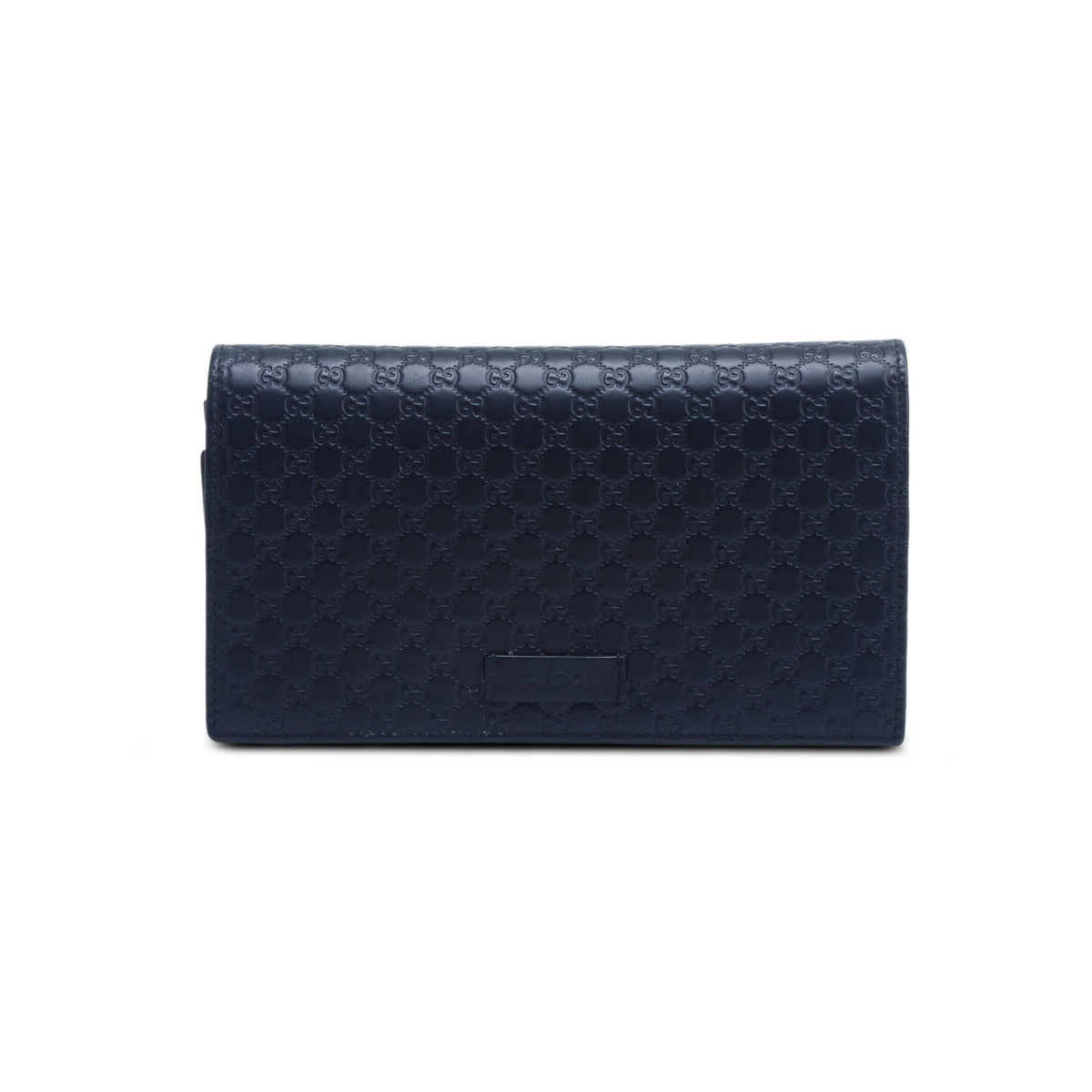 Gucci Black Soft Signature Leather Crossbody Wallet