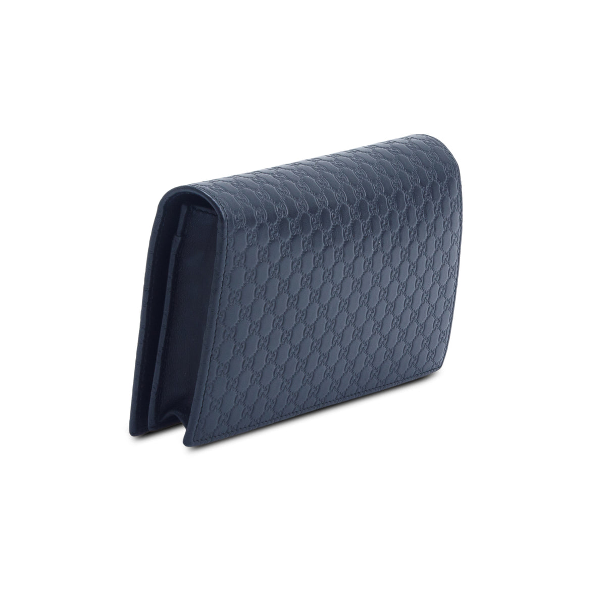 Gucci Black Soft Signature Leather Crossbody Wallet