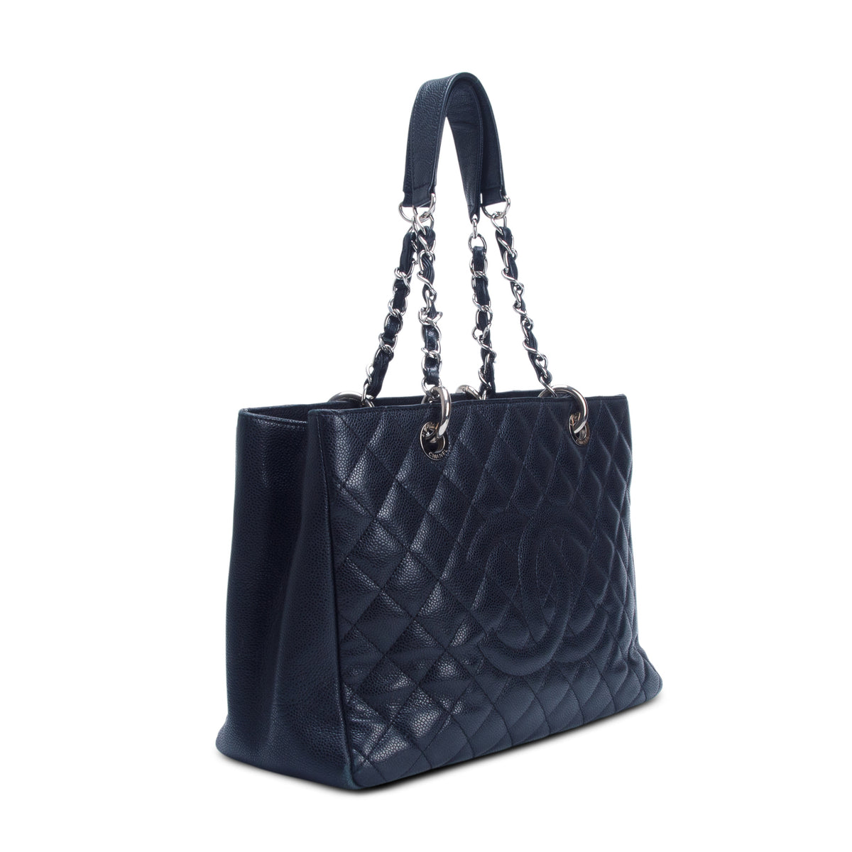 Chanel Black Caviar Leather Grand Shopping Tote (GST) w/ Authenticity Card