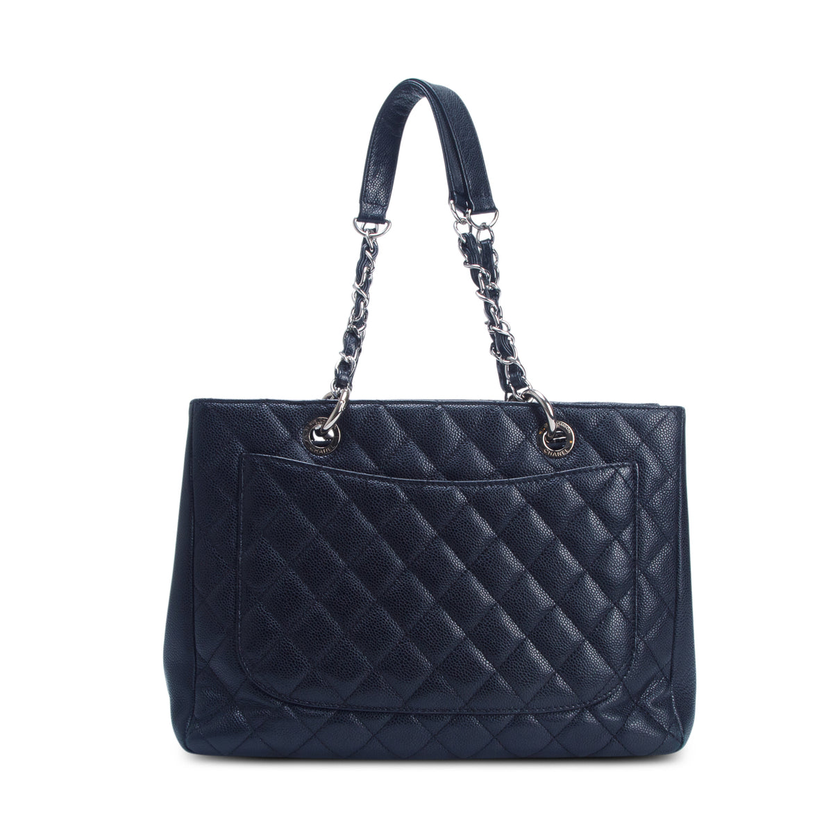 Chanel Black Caviar Leather Grand Shopping Tote (GST) w/ Authenticity Card
