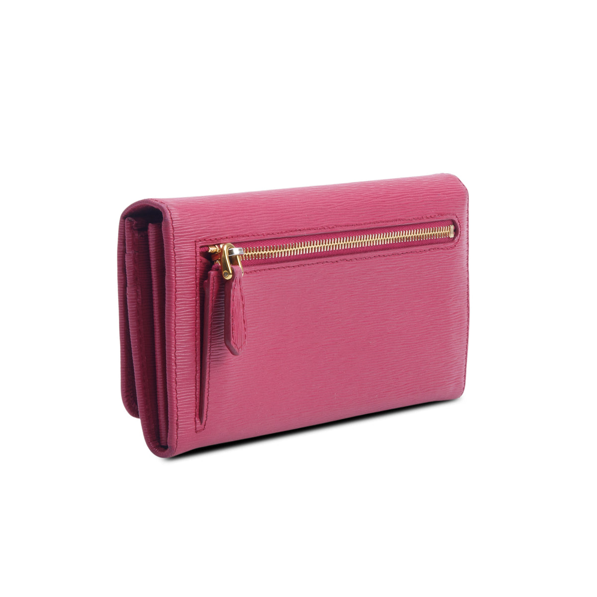 Prada Pink Vitello Move Continental Flap Wallet w/ Box, Insert & Authenticity Card