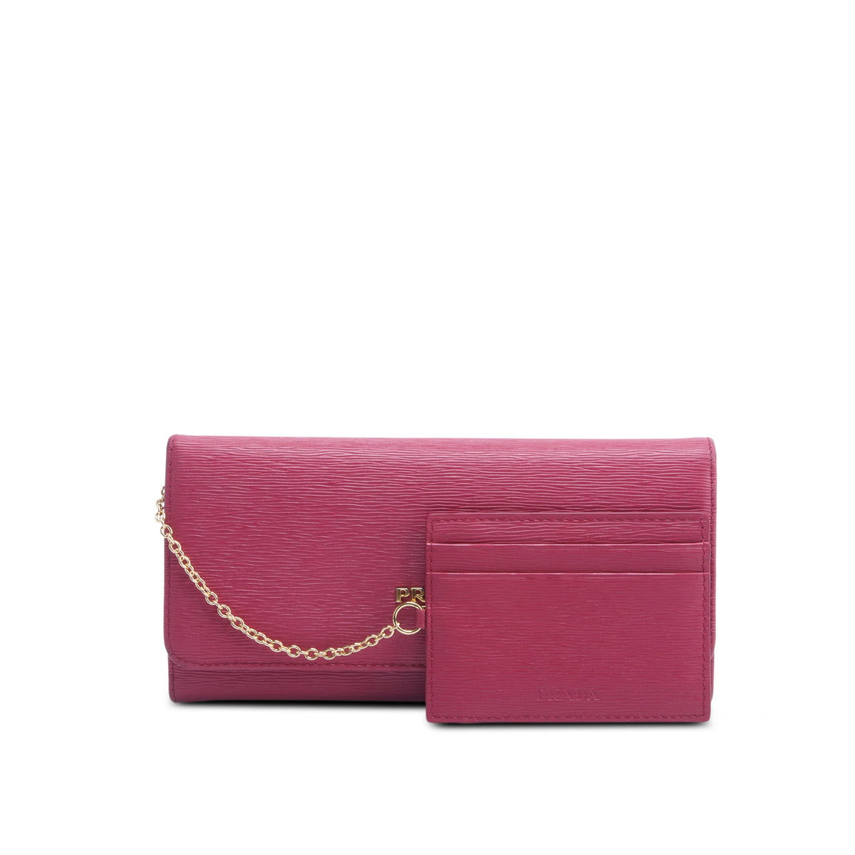 Prada Pink Vitello Move Continental Flap Wallet w/ Box, Insert & Authenticity Card