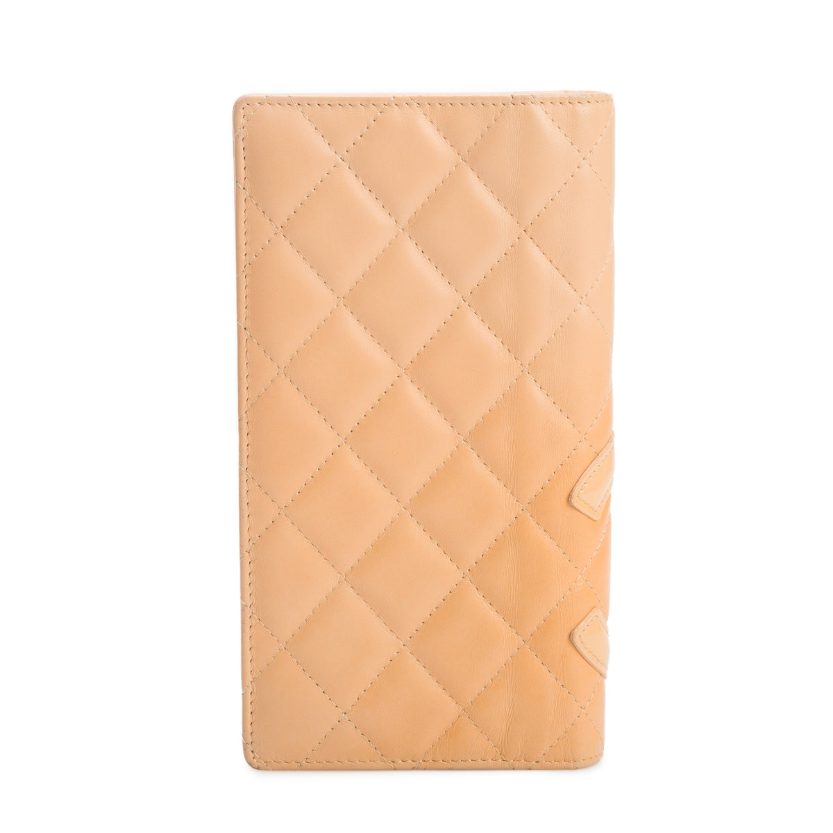 Chanel Beige Calfskin Leather Cambon Yen Wallet w/ Box & Authenticity Card