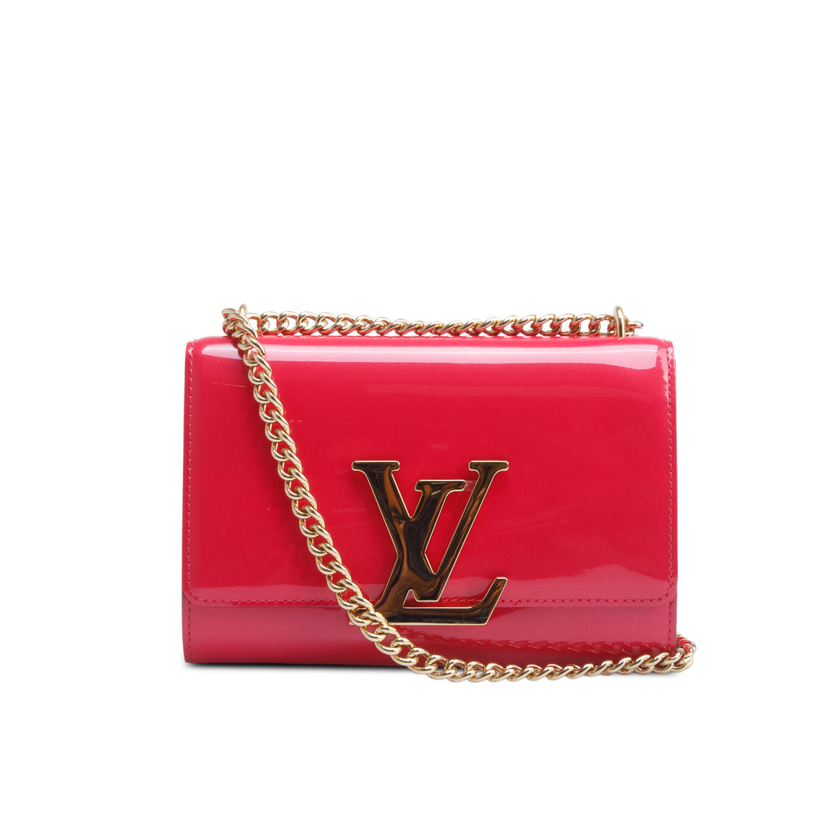 Louis Vuitton Pink Patent Leather Chain Louise MM