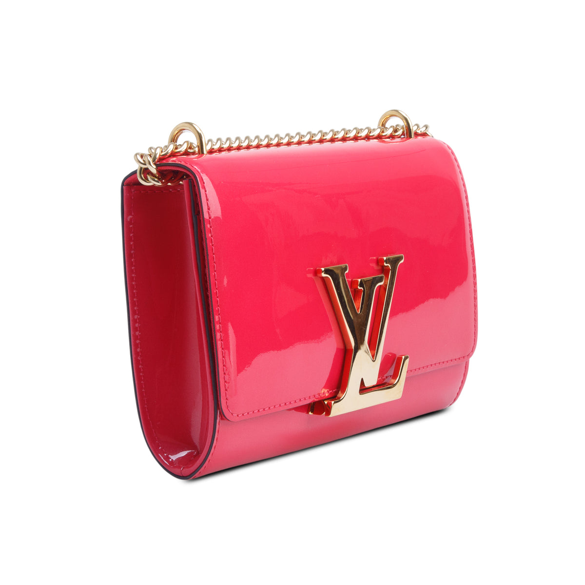 Louis Vuitton Pink Patent Leather Chain Louise MM