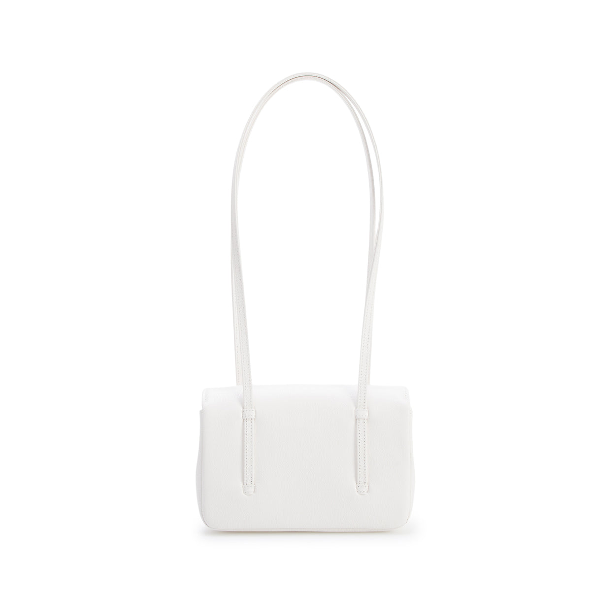 Chanel 2026 White Shiny Caviar Mini Preppy Coco Shoulder Bag w/ Box & Receipt