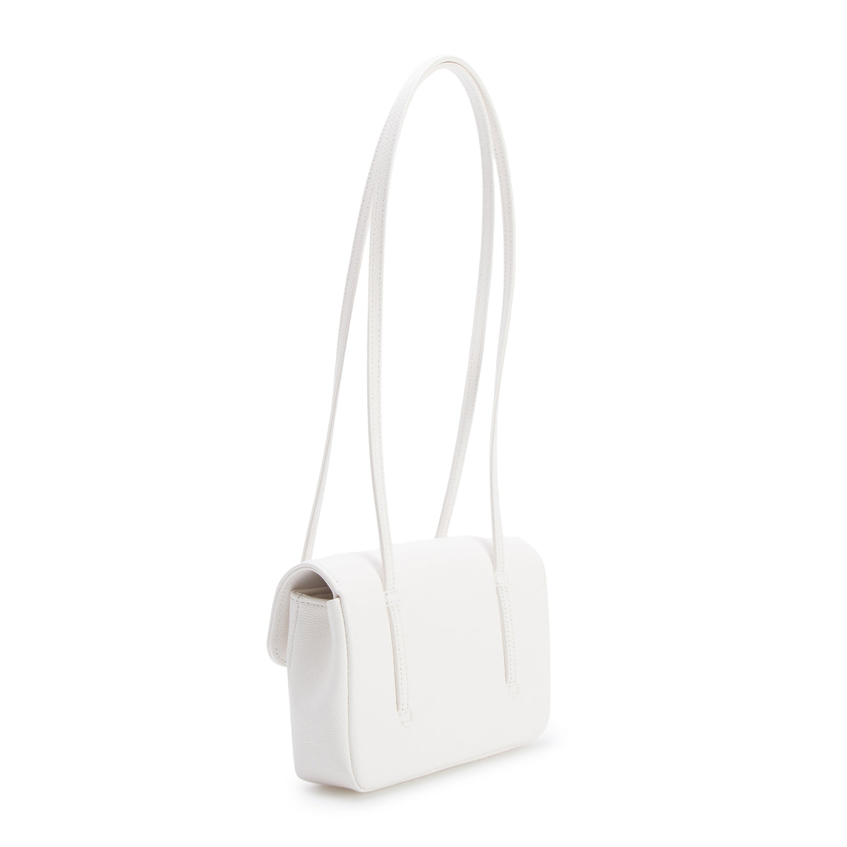 Chanel 2026 White Shiny Caviar Mini Preppy Coco Shoulder Bag w/ Box & Receipt