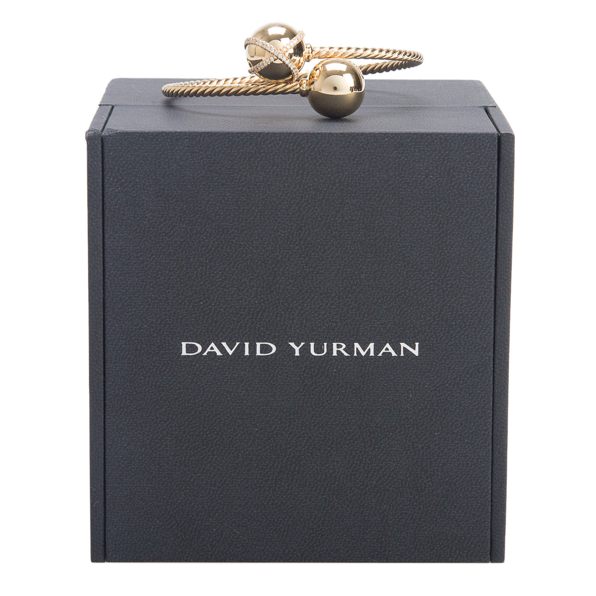 David Yurman 18k Yellow Diamond Solari Bypass Bracelet w/ Box