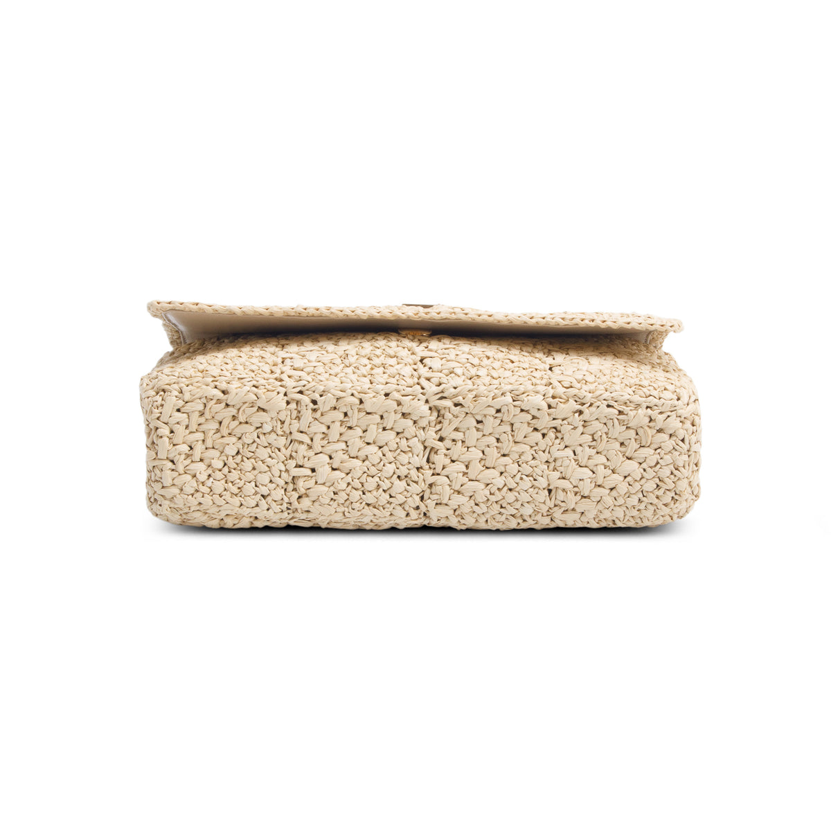 Saint Laurent 2025 Neutral Raffia Medium Jamie Shoulder Bag