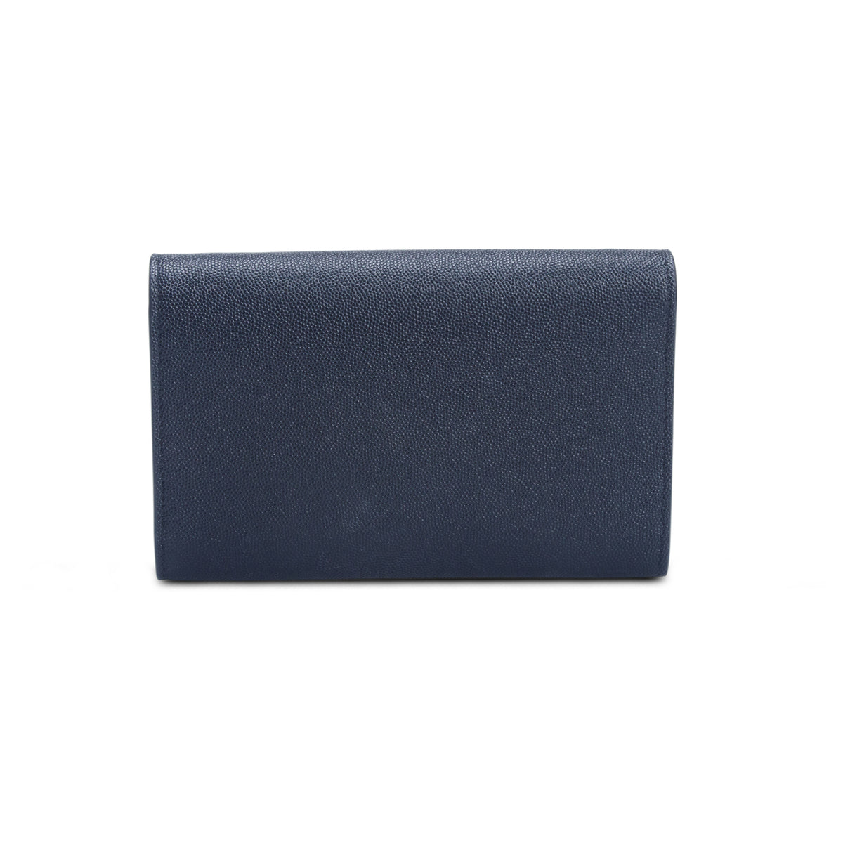 Saint Laurent 2021 Black Grain De Poudre Monogram Uptown Chain Wallet w/ Box