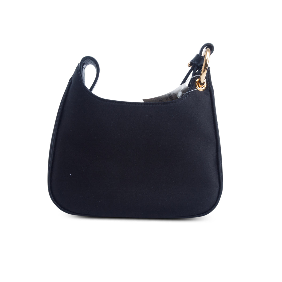 Versace Black Satin Crystal Embellished La Medusa Mini Hobo Bag