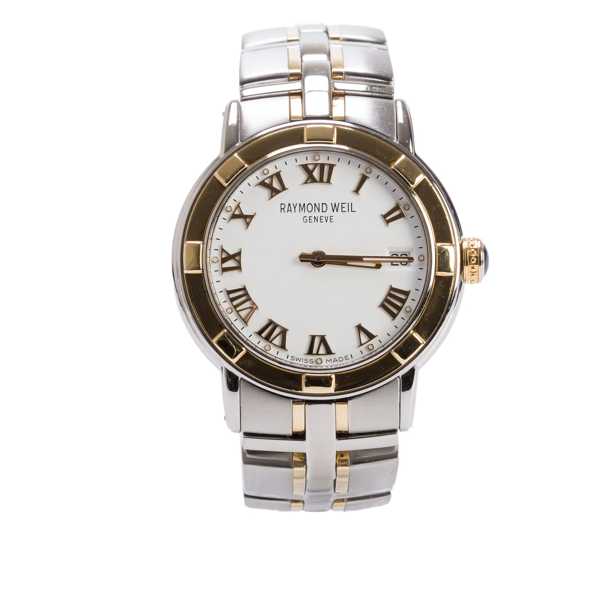 Raymond Weil Two-Tone Stainless Steel Parsifal 387 MM Quartz Watch White Dial
