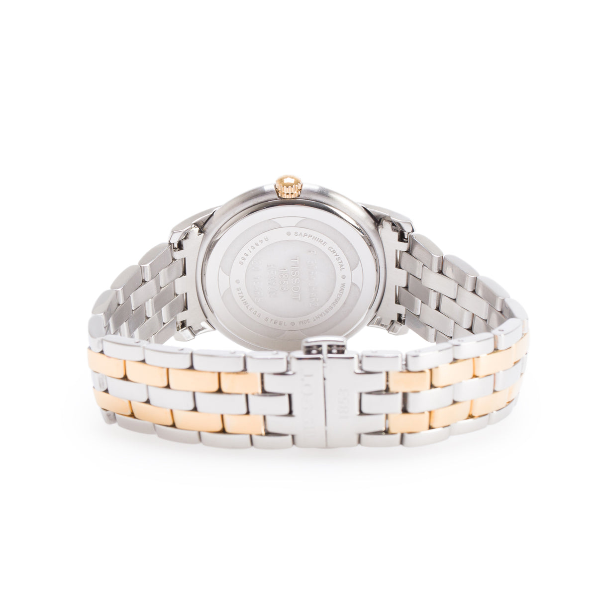 Tissot Two-Tone Stainless Ballade III 39 MM Quartz Watch Silver Dial