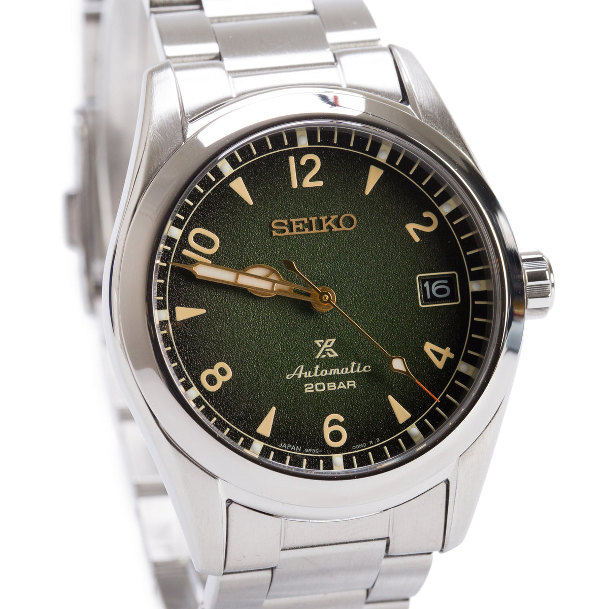Seiko 2024 Stainless Steel Prospex Alpinist 38 MM Automatic Watch Green Dial SPB155J1 w/ Box & Papers