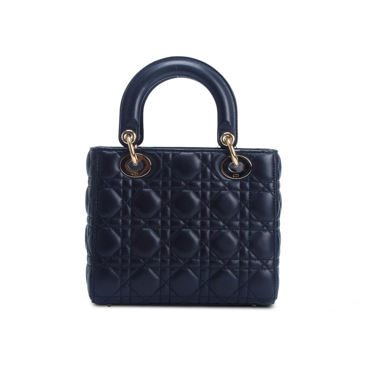 Christian Dior Black Calfskin Cannage Small Lucky Badges My Lady Dior w/ Box, Authenticity Card & Strap