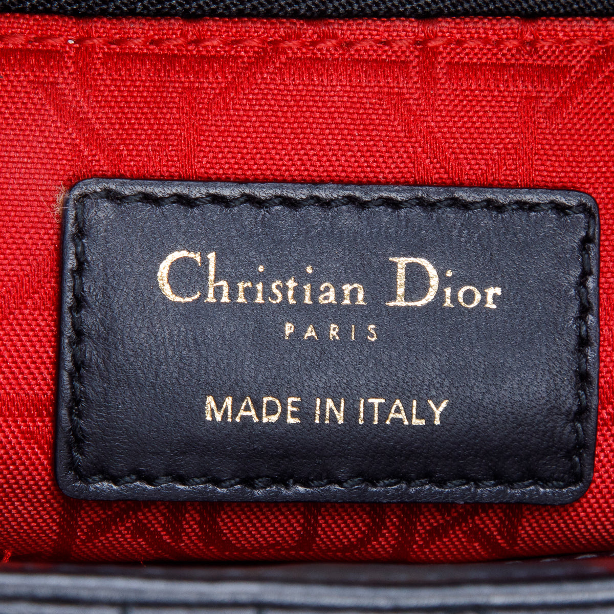 Christian Dior Black Calfskin Cannage Small Lucky Badges My Lady Dior w/ Box, Authenticity Card & Strap