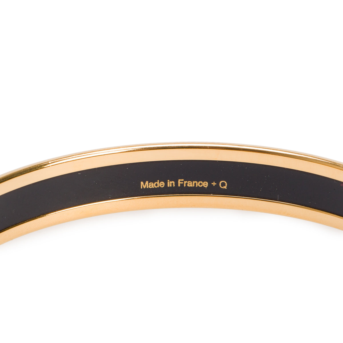 Hermes Gold-Plated Multicolor 'Clic Clac A Pois' Enamel Narrow Bangle