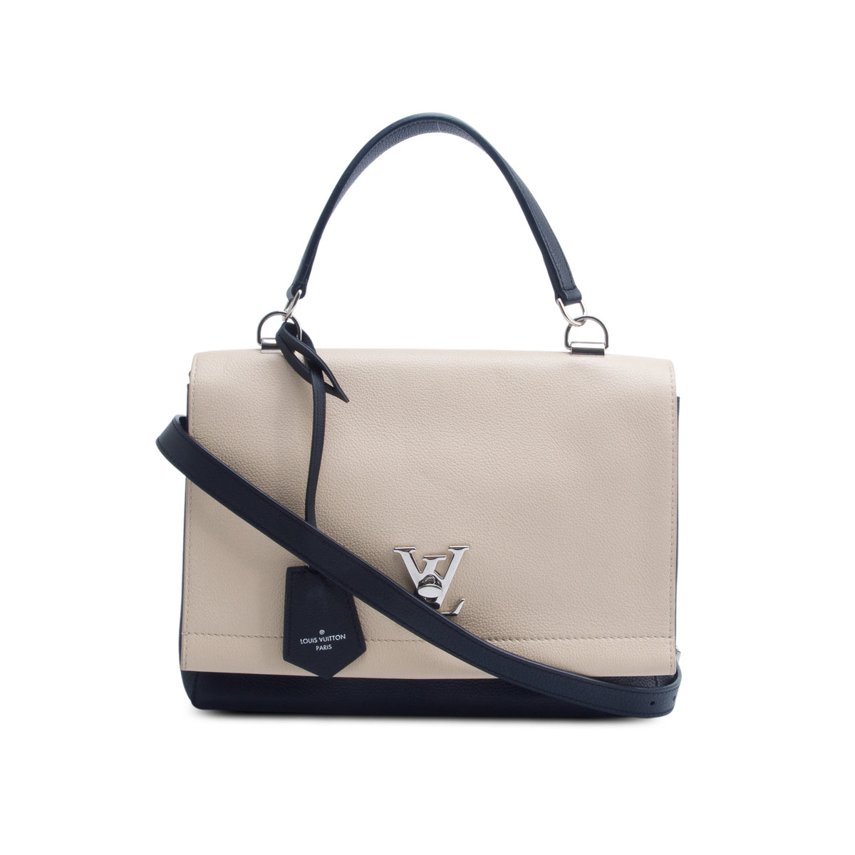 Louis Vuitton Beige/Black Calfskin My Lockme II Top Handle w/ Strap