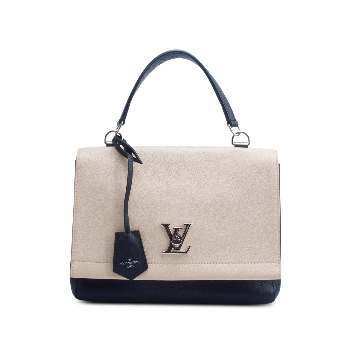 Louis Vuitton Beige/Black Calfskin My Lockme II Top Handle w/ Strap