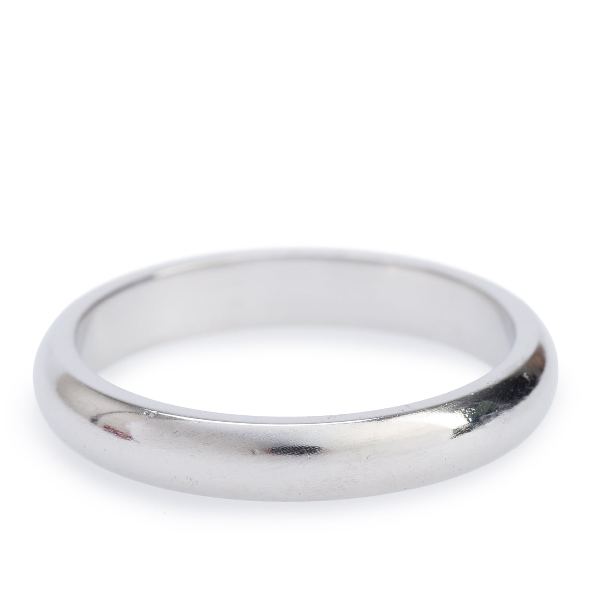Cartier Platinum 1895 4 MM Wedding Band Ring, Size 67 11.75 w/ Box, Receipt & Certificate