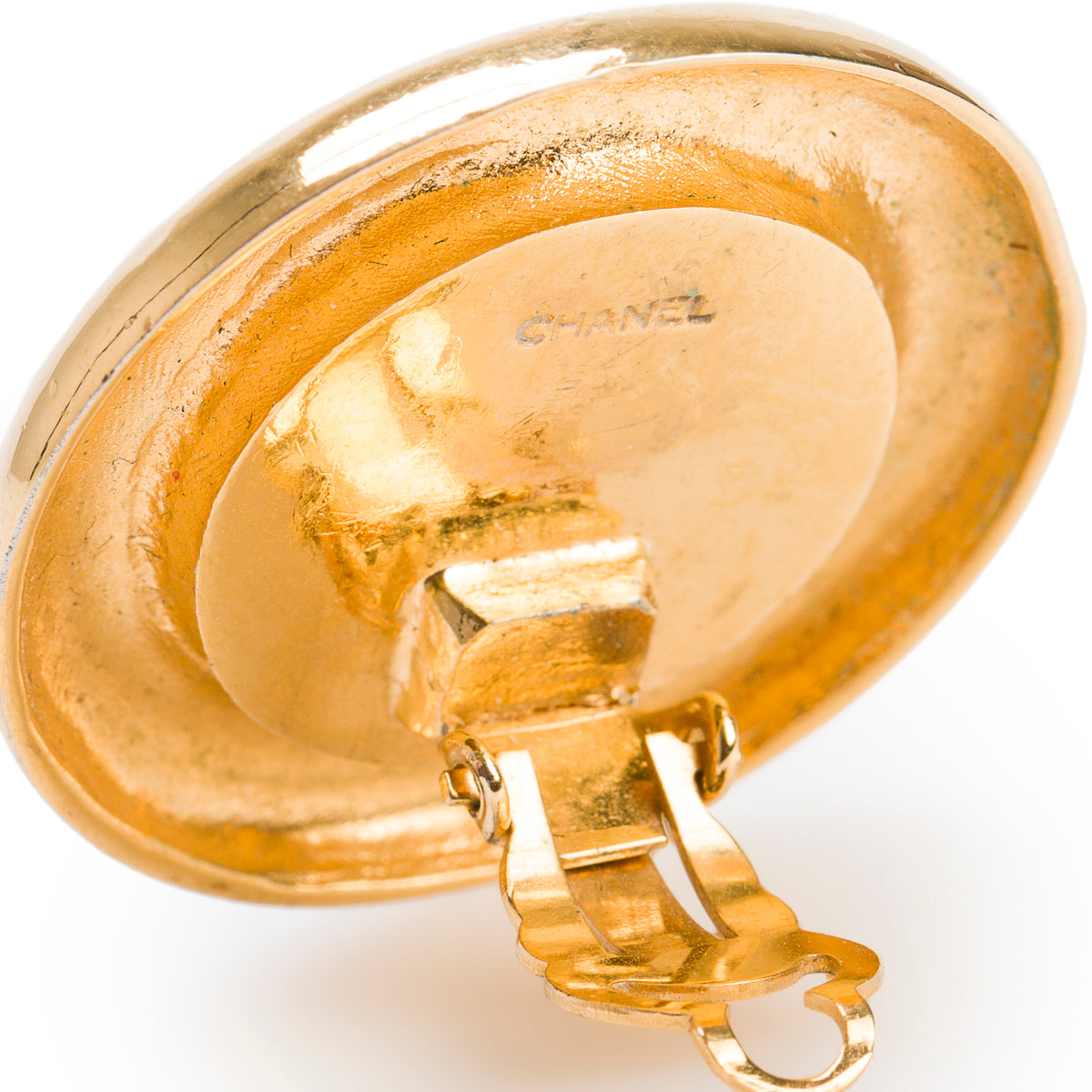 Chanel Vintage Gold-Plated Faux Pearl 31 Rue Cambon Clip-On Earrings