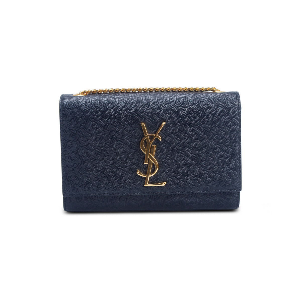 Saint Laurent 2025 Black Grain De Poudre Small Kate Chain Bag w/ Box & Receipt