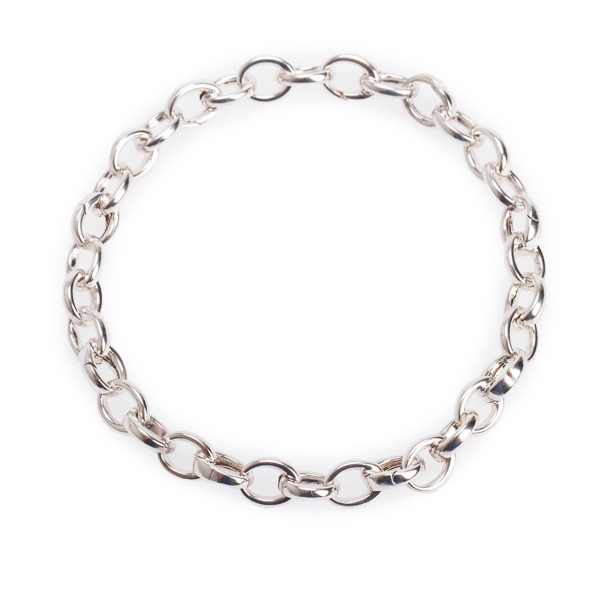 Tiffany & Co. Sterling Silver Oval Clasping Link Bracelet