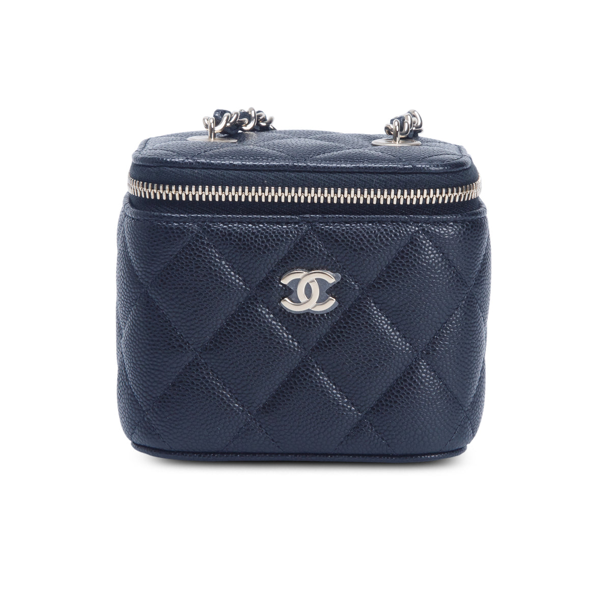 Chanel 2026 Black Quilted Caviar Mini Vanity Case w/ Box & Receipt