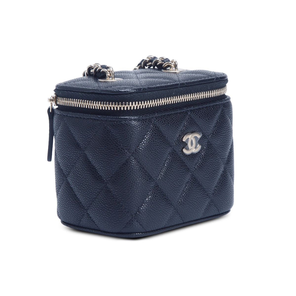 Chanel 2026 Black Quilted Caviar Mini Vanity Case w/ Box & Receipt