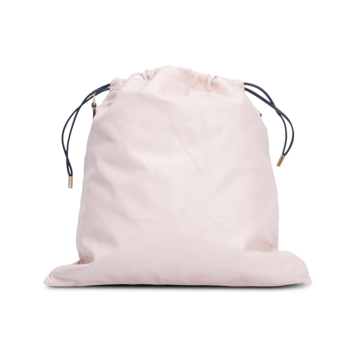 Fendi Pink Soft Nappa Logo Drawstring Pouch Bag w/ Strap
