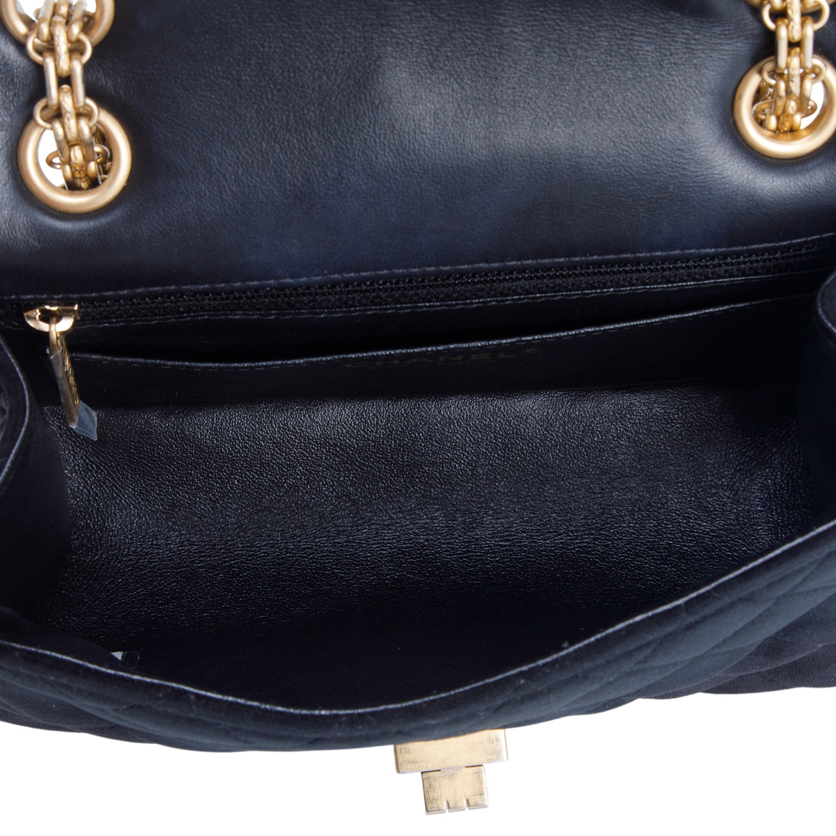 Chanel Black Velvet Quilted Mini 2.55 Reissue Flap w/ Authenticity Card