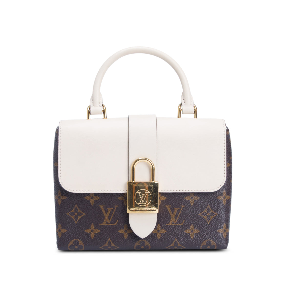 Louis Vuitton Monogram Cream Leather Locky BB w/ Strap