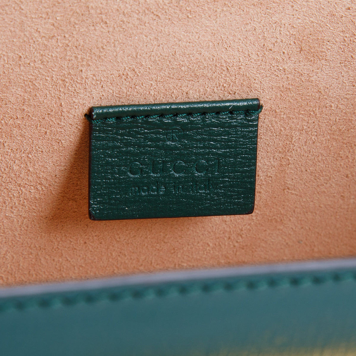 Gucci Green Azalea Calfskin Small Padlock Bamboo Shoulder Bag w/ Strap