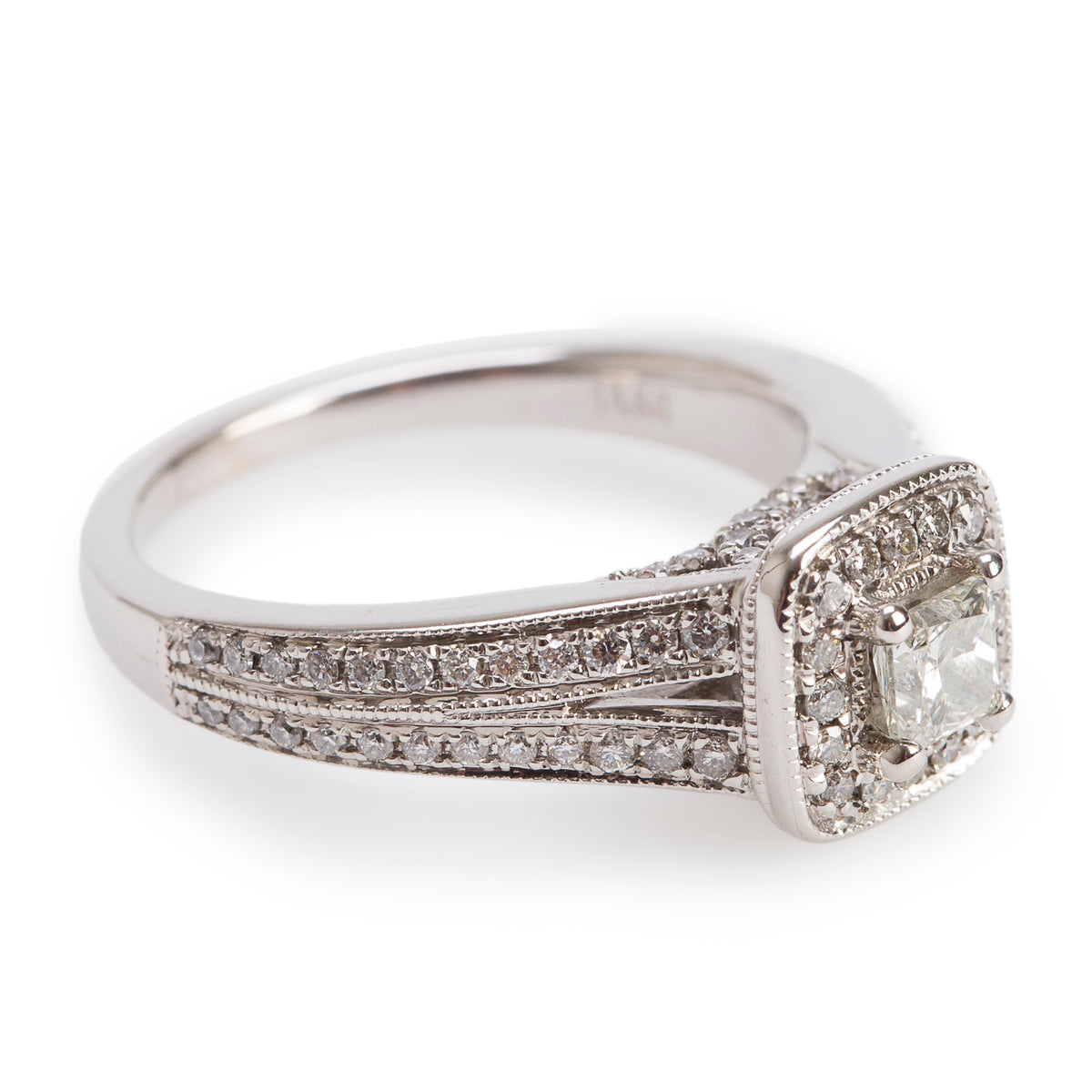 Vera Wang 14k White Gold 0.28 ct. Princess Cut Diamond Engagement Ring, Size 6.25