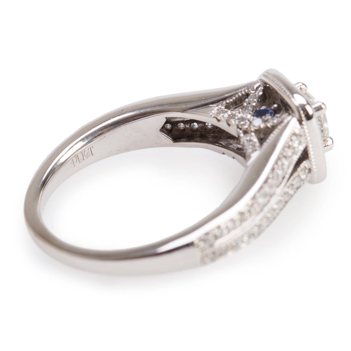 Vera Wang 14k White Gold 0.28 ct. Princess Cut Diamond Engagement Ring, Size 6.25