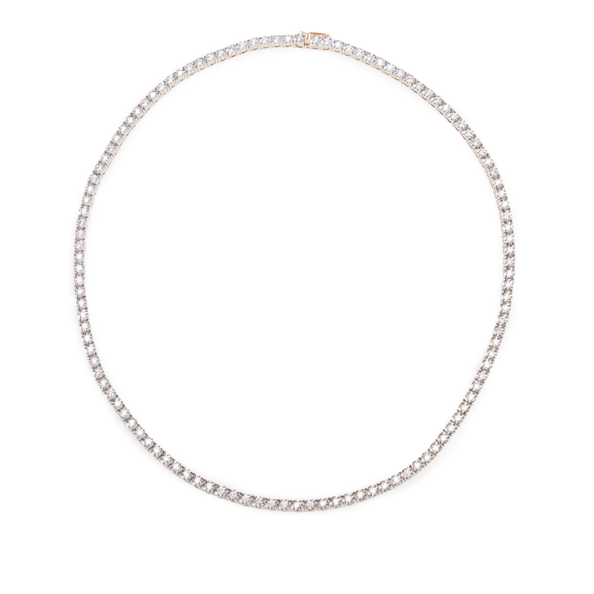 10k Yellow Gold 3.57 tcw. Diamond Tennis Necklace