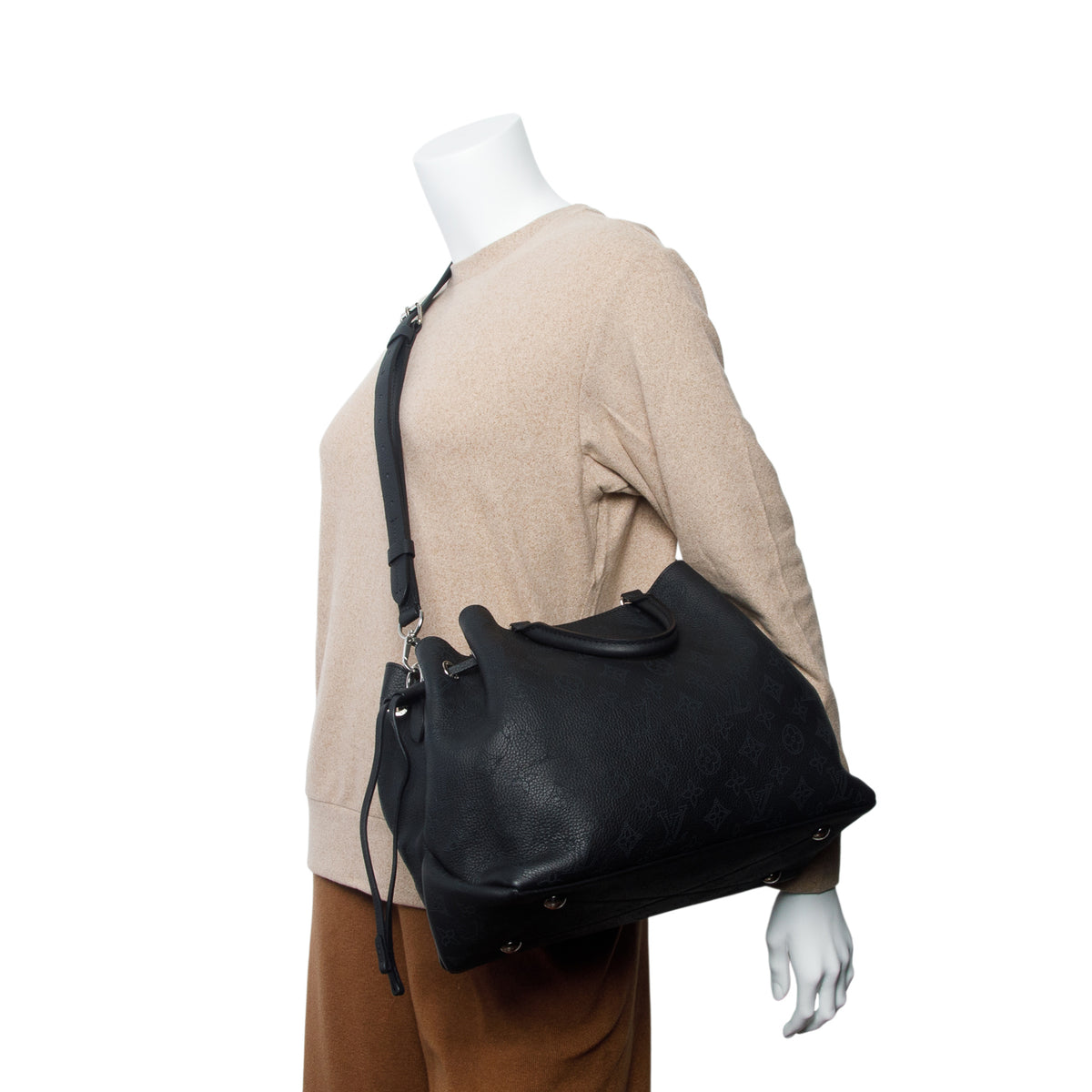 Louis Vuitton Black Monogram Mahina Bella Tote w/ Straps