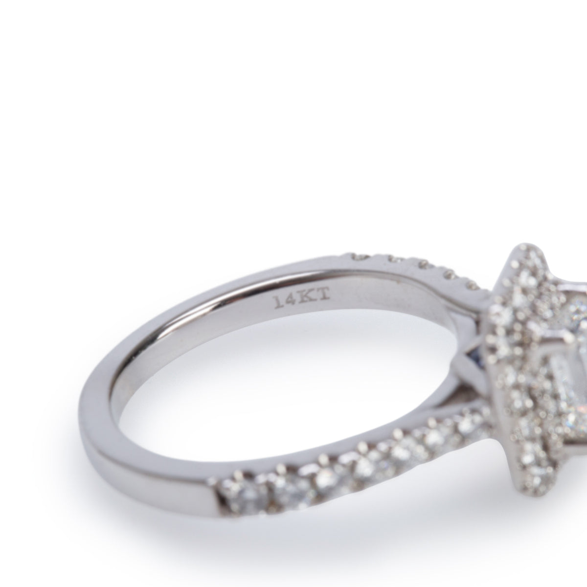 Vera Wang 14k White Gold 0.75 ct. Emerald Cut Diamond Engagement Ring, Size 6.5