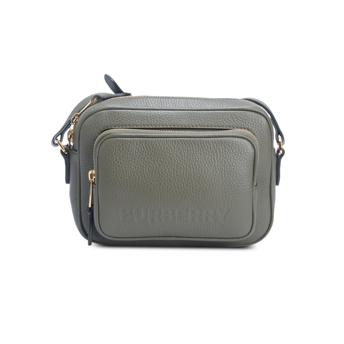 Burberry Green Grainy Leather Small Camera Bag