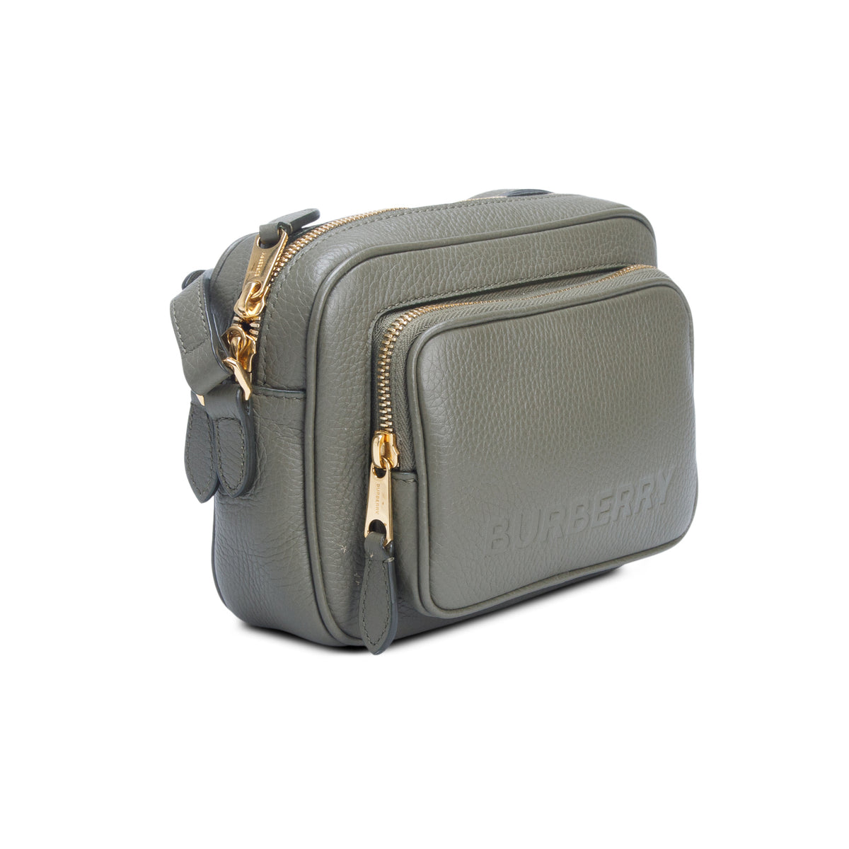 Burberry Green Grainy Leather Small Camera Bag