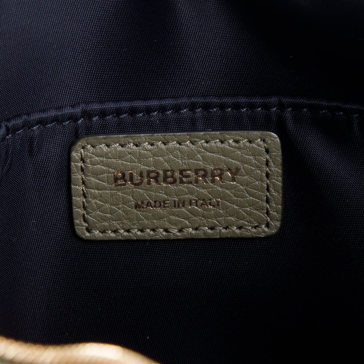 Burberry Green Grainy Leather Small Camera Bag