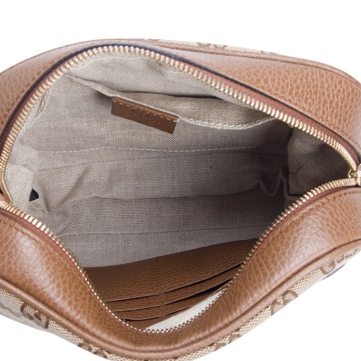 Gucci Brown Monogram Mini Bree Camera Bag