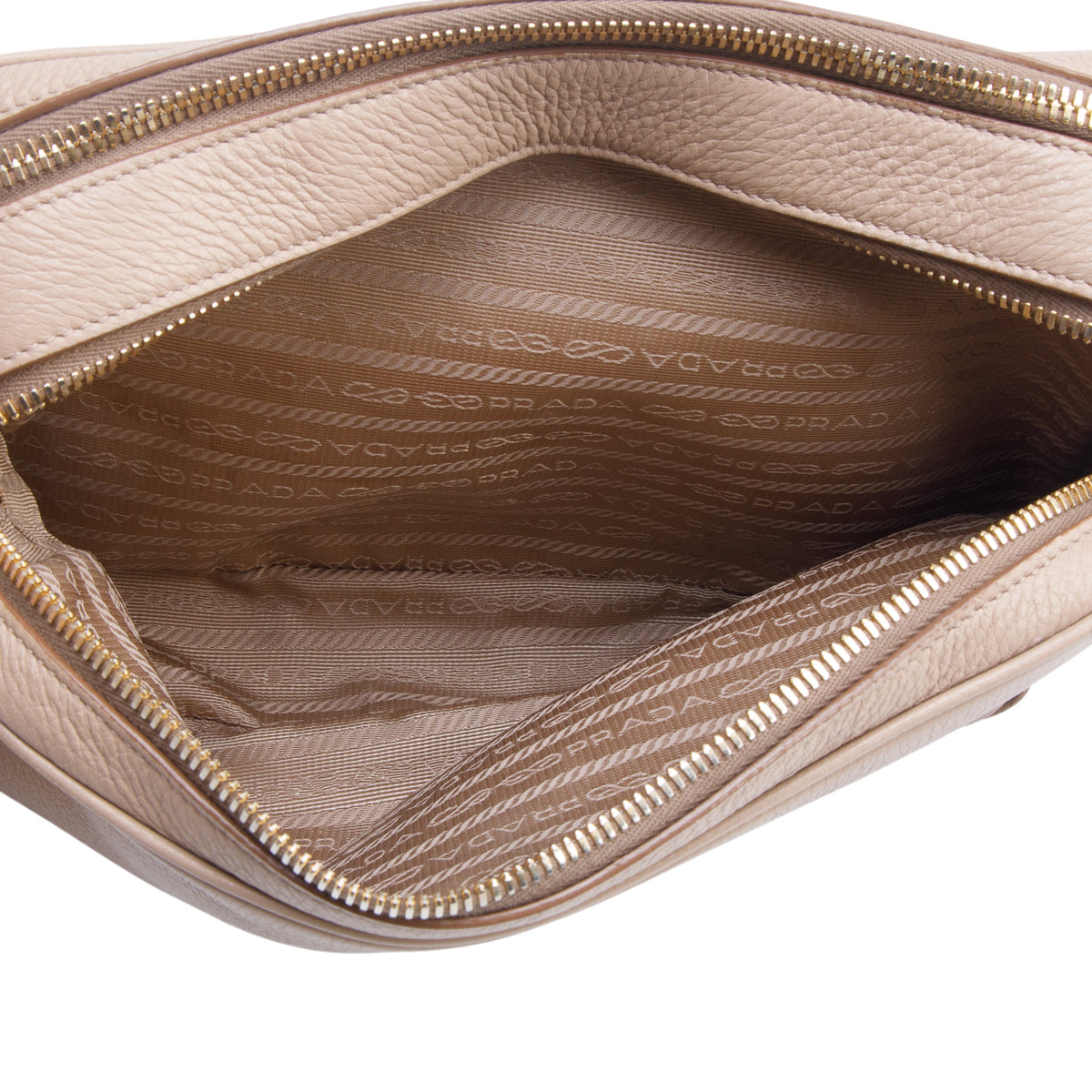 Prada Beige Vitello Phenix Camera Bag