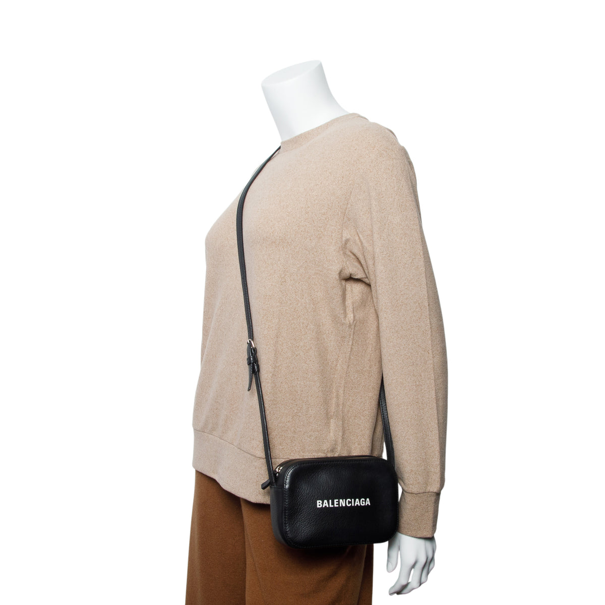 Balenciaga Black Grained Calfskin XS Everyday Camera Bag
