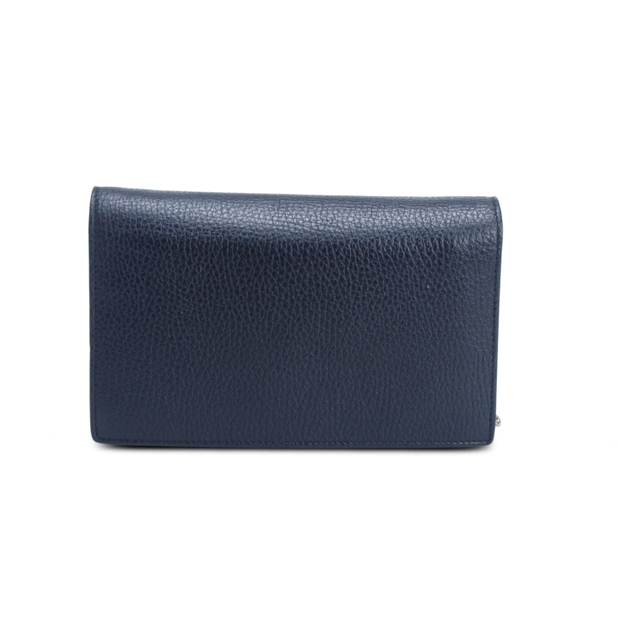 Gucci Black Dollar Calfskin Leather Interlocking G Chain Wallet